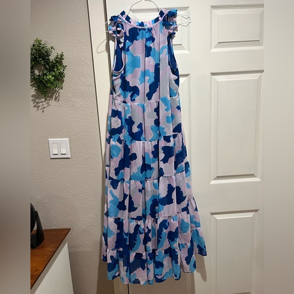 Mud Pie Indy V-Neck Midi Dress L - Picture 6 of 7